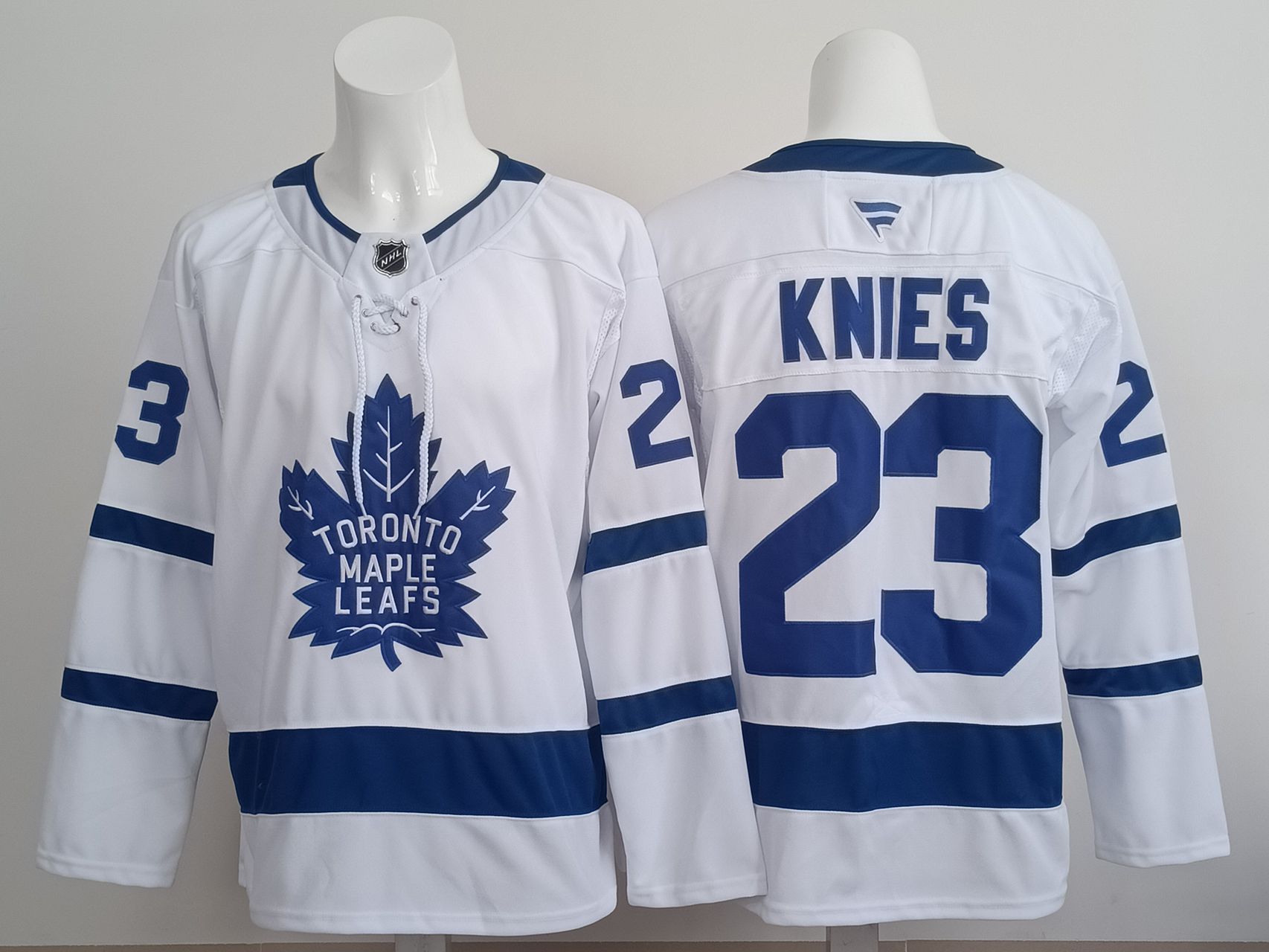 Men 2025 Toronto Maple Leafs #23 Knies White NHL Jersey style 01